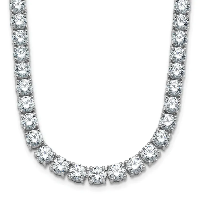 Necklaces Goldia 14k White Gold 38 110 Ct Lab Grown Diamond VSSI G Round 20 inch Straight Tennis Necklace