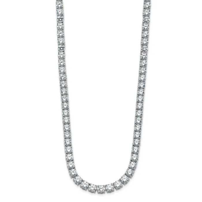 Necklaces Goldia 14k White Gold 38 110 Ct Lab Grown Diamond VSSI G Round 20 inch Straight Tennis Necklace