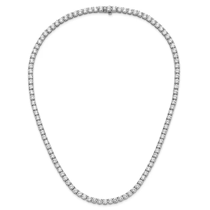 Necklaces Goldia 14k White Gold 38 110 Ct Lab Grown Diamond VSSI G Round 20 inch Straight Tennis Necklace
