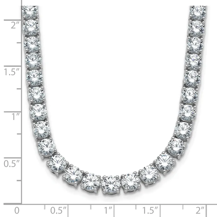Necklaces Goldia 14k White Gold 38 110 Ct Lab Grown Diamond VSSI G Round 20 inch Straight Tennis Necklace