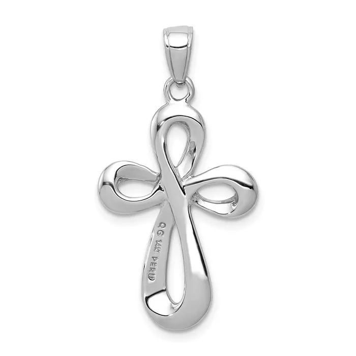 Necklaces Goldia 14k White Gold Cross Pendant