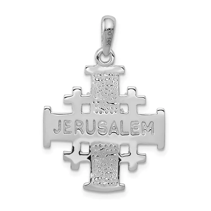 Necklaces Goldia 14k White Gold Jerusalem Cross Pendant