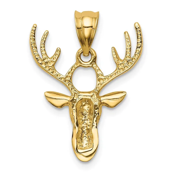 Necklaces Goldia 14k Yellow Gold Polished Deer Head Pendant