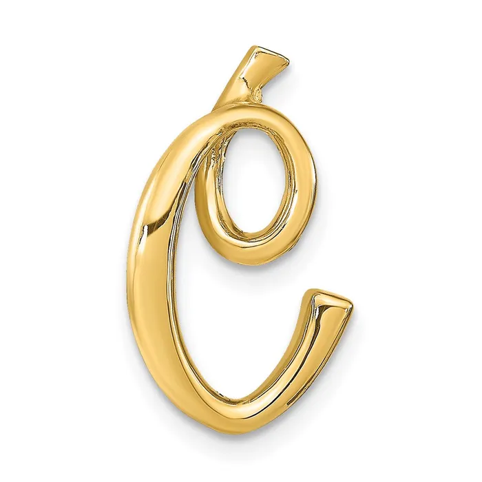 Necklaces Goldia 14k Yellow Gold Polished Letter C Initial Slide