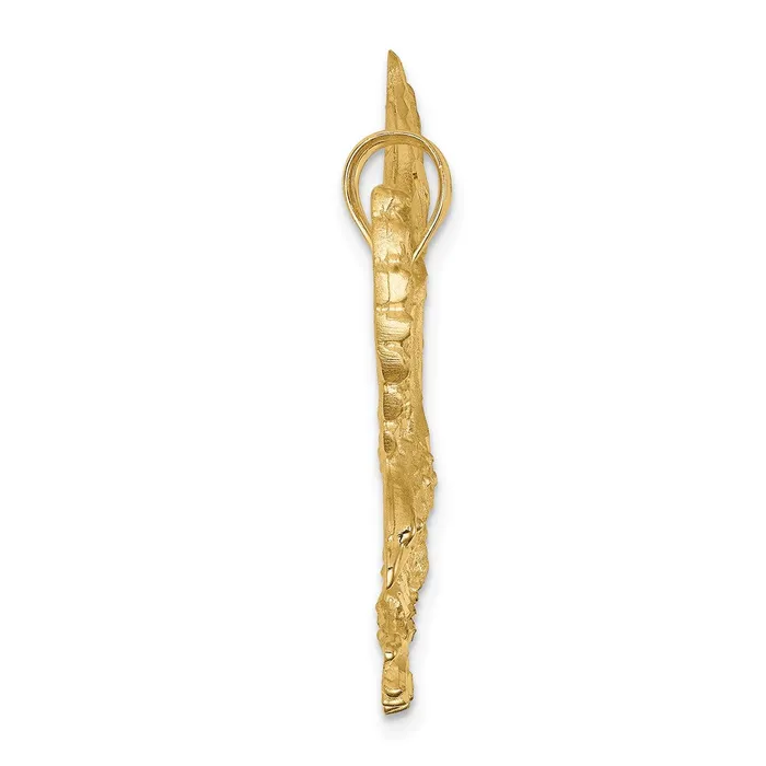Necklaces Goldia 14k Yellow Gold Satin Diamondcut Eagle Pendant