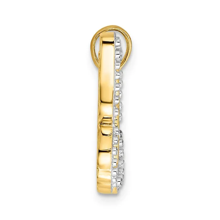 Necklaces Goldia 14k Yellow Rhodium Gold and White Rhodium Diamondcut Butterfly Pendant