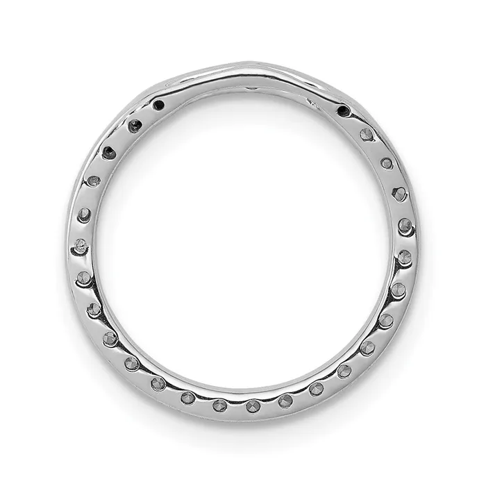 Necklaces Goldia Solid 14k White Gold 14ct Simulated CZ Circle Chain Slide