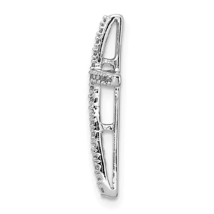 Necklaces Goldia Sterling Silver Rhodiumplated Diamond Cross Chain Slide