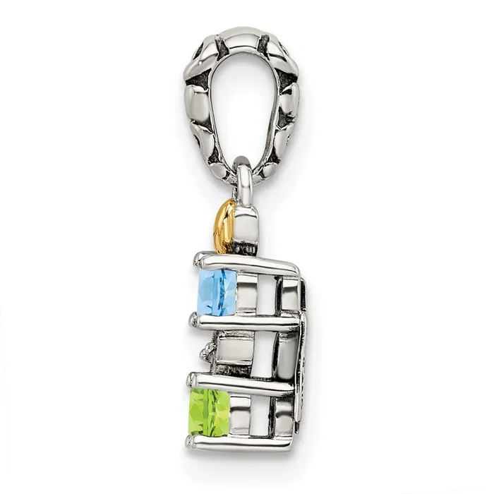 Necklaces Goldia Sterling Silver u0026 14k Twostone and Diamond Mothers Pendant