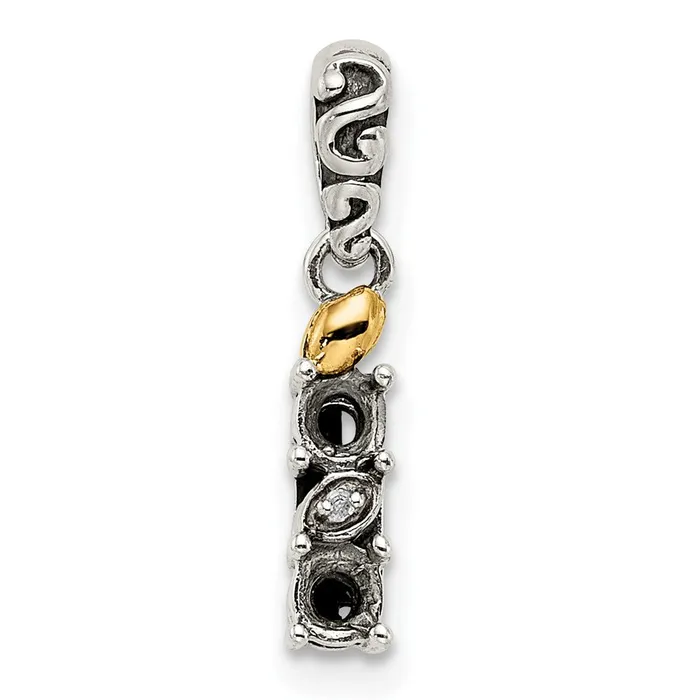 Necklaces Goldia Sterling Silver u0026 14k Twostone and Diamond Mothers Pendant