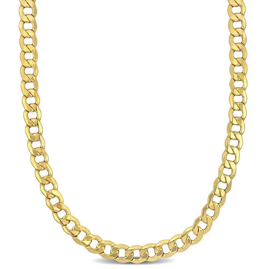 Necklaces JMS always Original AMOUR Mens 20 Inch Curb Link Chain Necklace In 10K Yellow Gold 7 Mm