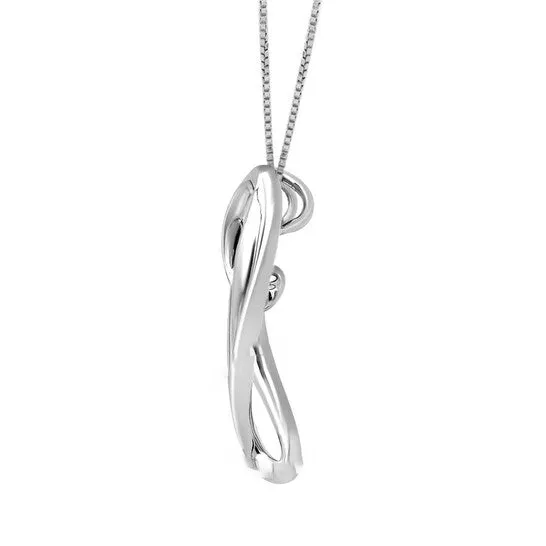 Necklaces JMS always Original Diamond Muse Sterling Silver Tilted Heart Necklace for Women