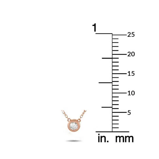 Necklaces JMS always Original LB Exclusive 14K Rose Gold 010 ct Diamond Pendant Necklace