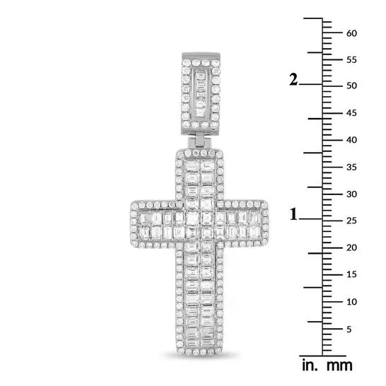 Necklaces JMS always Original LB Exclusive 14K White Gold 630 ct Diamond Cross Pendant