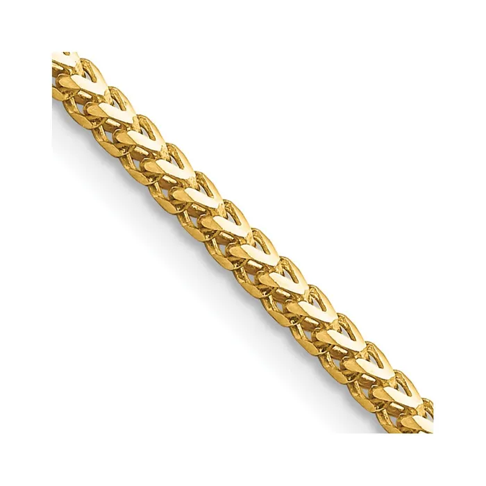 Necklaces MDS 14K Yellow Gold 18 inch 2mm Franco with Lobster Clasp Chain Necklace