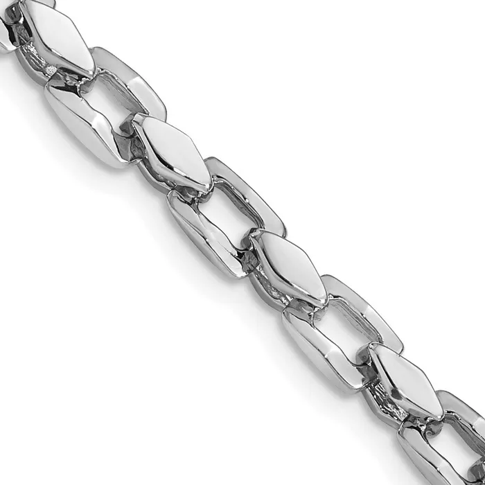 Necklaces MDS Solid 14K White Gold 22inch 45mm Hand Polished Fancy Link with Fancy Lobster Clasp Chain Necklace