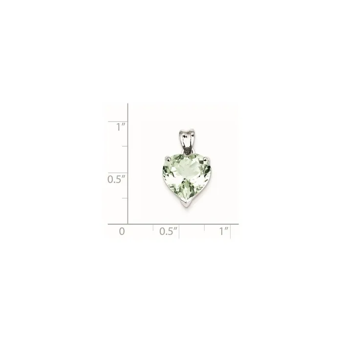 Necklaces Sterling Silver Green Quartz Pendant Goldia