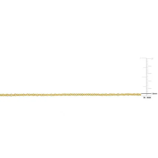 Original AMOUR 16mm Round Cable Chain Necklace In 14K Yellow Gold 16 In JMS always Necklaces