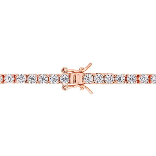 Original AMOUR 5 110 CT DEW Created Moissanite Tennis Bracelet In Rose Gold Plated Sterling Silver JMS always Bracelets
