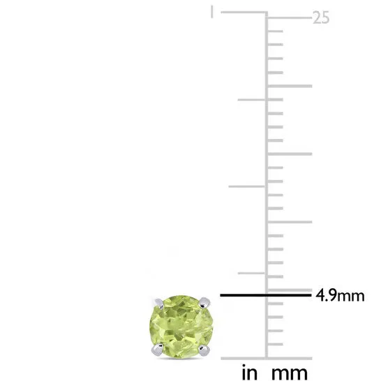 Original AMOUR Peridot Stud Earrings In 14K White Gold JMS always Earrings