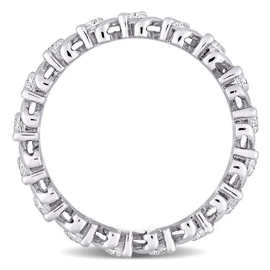Original Amour Sterling Silver 106 CT TGW Created White Moissanite Eternity Ring JMS always Rings