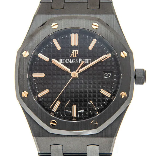 Original Audemars Piguet Royal Oak Automatic Black Dial Ladies Watch 77350CEOO1266CE01 JMS always Watches
