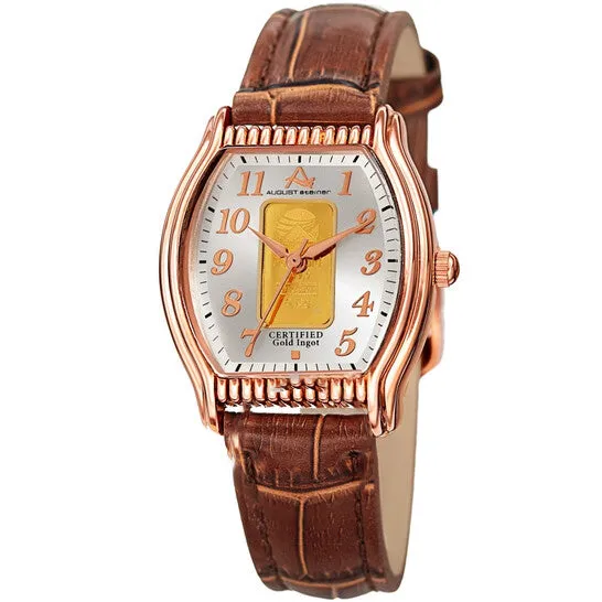 Original August Steiner Quartz Silver Dial Ladies Watch AS8225RGBR JMS always Watches