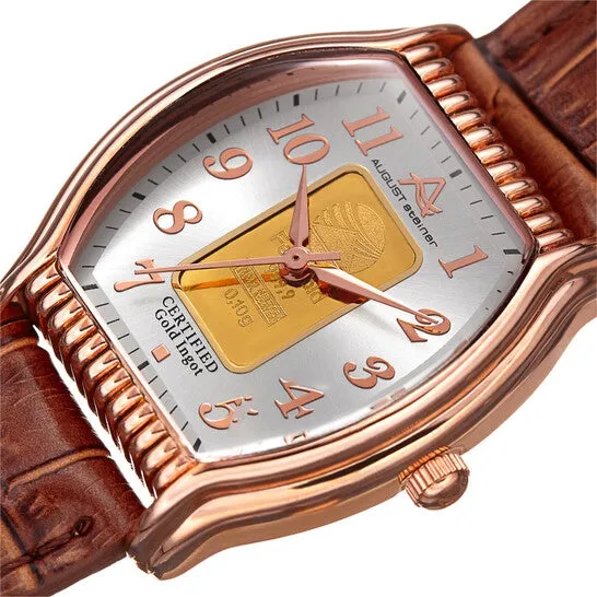 Original August Steiner Quartz Silver Dial Ladies Watch AS8225RGBR JMS always Watches
