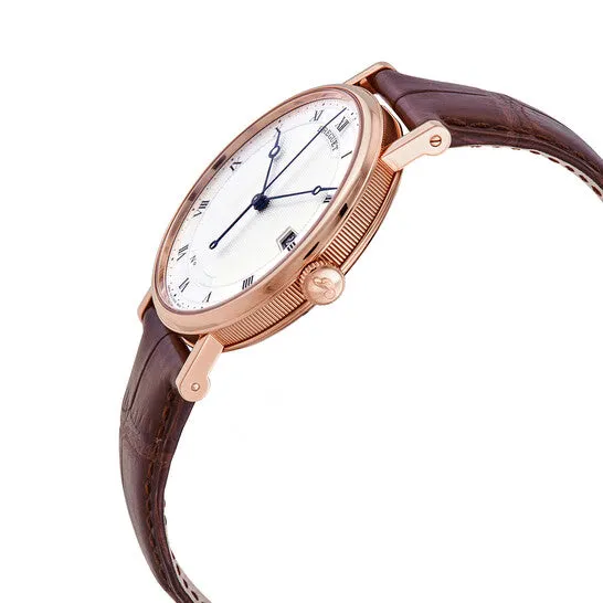 Original Breguet Classique 18kt Rose Gold Automatic Silver Dial Mens Watch 5177BR159V6 JMS always Earrings
