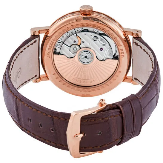 Original Breguet Classique 18kt Rose Gold Automatic Silver Dial Mens Watch 5177BR159V6 JMS always Earrings