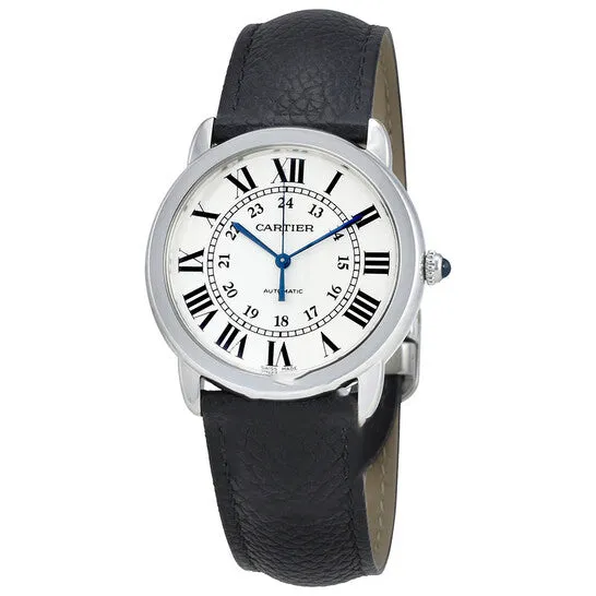 Original Cartier Ronde Solo Automatic Silver Opaline Dial Ladies Watch WSRN0021 JMS always Watches