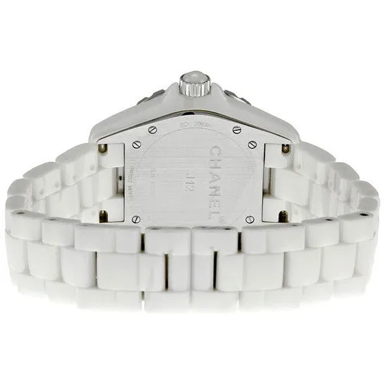 Original Chanel J12 Diamond White Ceramic Midsize Unisex Watch H1629 JMS always Watches