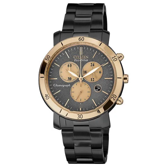Original Citizen AML EcoDrive Black Stainless Steel Bracelet Ladies Watch FB134850E JMS always Bracelets