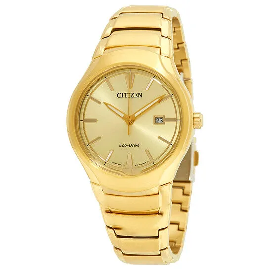 Original Citizen Paradigm Gold Dial Yellow Goldtone Mens Watch AW155254P JMS always Rings