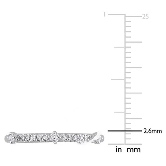 Original Created Forever 17 CT TGW Lab Created Diamond SemiEternity Ring in Platinum Plated Sterling Silver JMS always Rings