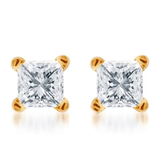 Original Diamond Muse 025 cttw 10KT Yellow Gold Solitaire Diamond Stud Earrings for Women JMS always Earrings