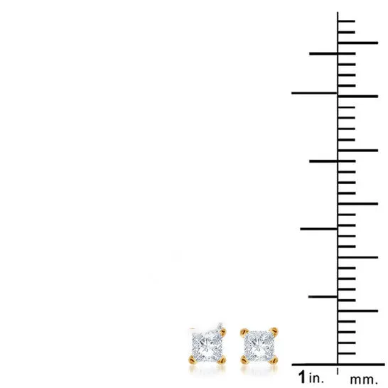 Original Diamond Muse 025 cttw 10KT Yellow Gold Solitaire Diamond Stud Earrings for Women JMS always Earrings