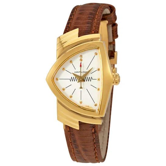 Original Hamilton Ventura White Dial Shield Shaped Ladies Watch H24101511 JMS always Watches