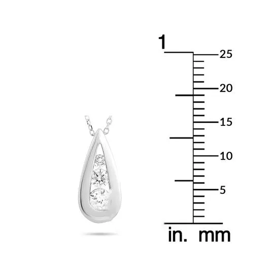 Original LB Exclusive 14K White Gold 035 ct Diamond Pendant Necklace JMS always Necklaces