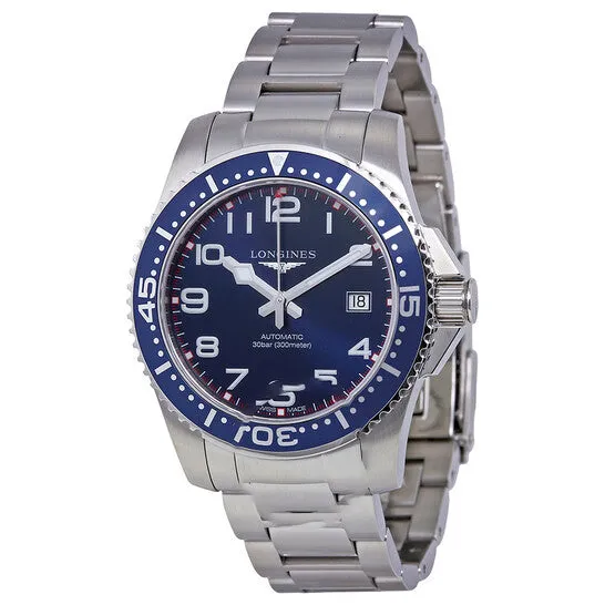 Original Longines Hydro Conquest Blue Dial Stainless Steel Mens Watch L36954036 JMS always Bracelets