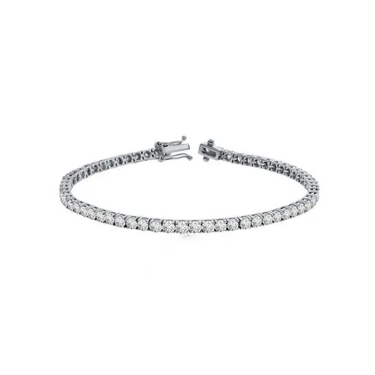 Original Maulijewels IGL Certified GH I1I2 100 Carat Natural Round White Diamond Bracelet For Women In 14K Solid White Gold JMS always Bracelets