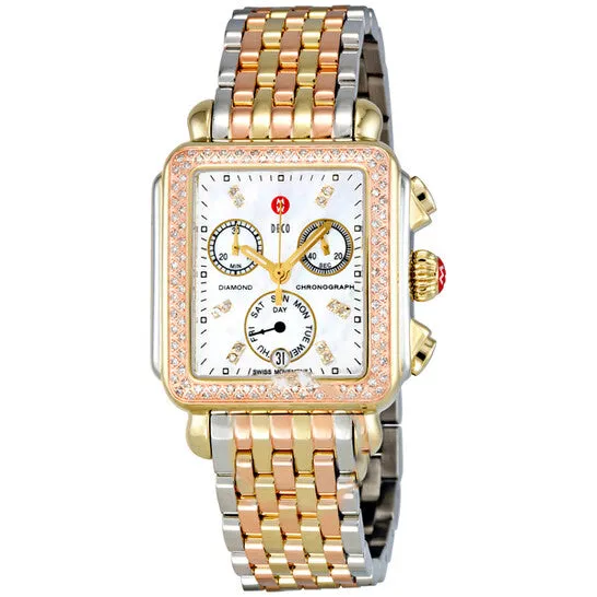 Original Michelle Deco Day Mother of Pearl Dial Diamond Bezel Ladies Watch MWW06P000077 JMS always Watches