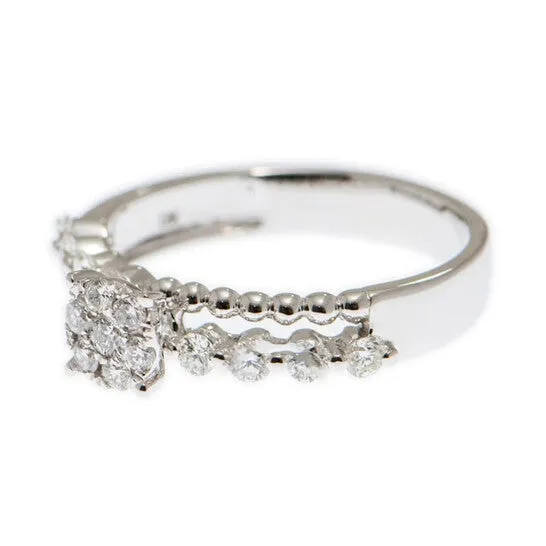 Original New J Collection Ring W Diamond 15 Rddi 049 Ct18kw 358 Gm eur 55 18kt White Gold Silver JMS always Rings