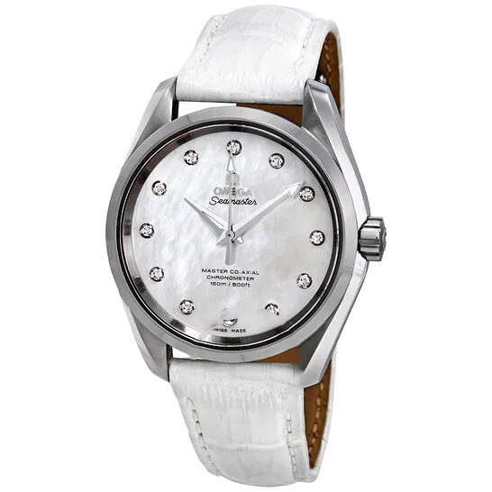 Original Omega Seamaster Aqua Terra Automatic Diamond Ladies Watch 23113392155002 JMS always Watches