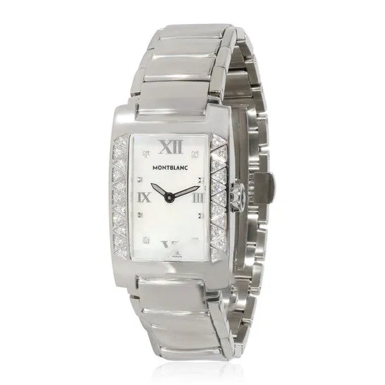 Original Preowned Montblanc Profile Elegance Quartz Diamond White Dial Ladies Watch 36127 JMS always Watches