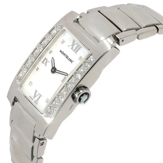Original Preowned Montblanc Profile Elegance Quartz Diamond White Dial Ladies Watch 36127 JMS always Watches