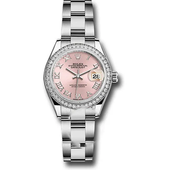 Original Rolex Lady Datejust Automatic Pink Dial Ladies Oyster Watch 279384PRO JMS always Watches
