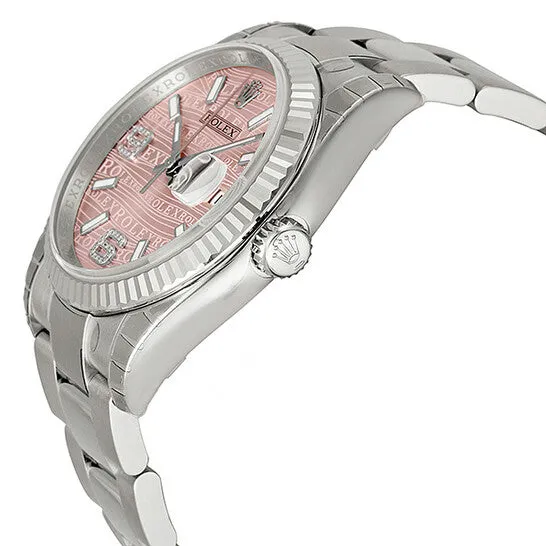 Original Rolex Oyster Perpetual 36 mm Pink Wave Dial Stainless Steel Bracelet Automatic Ladies Watch 116234PWJSDAO JMS always Bracelets Original Rolex Oyster Perpetual 36 mm Pink Wave Dial Stainless Steel Bracelet Automatic Ladies Watch 116234PWJSDAO JMS always Bracelets
