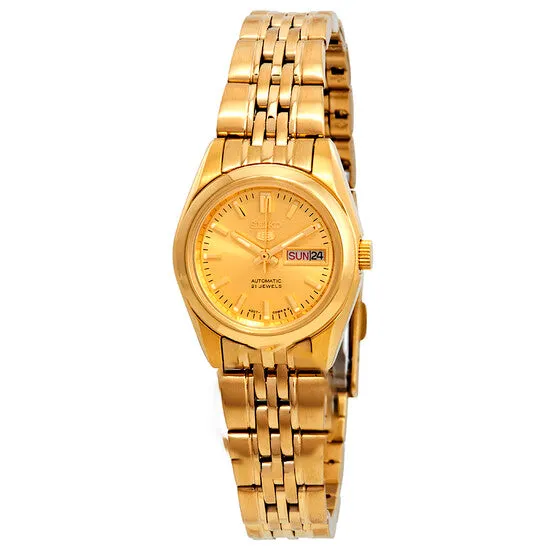 Original Seiko Series 5 Automatic Gold Dial Ladies Watch SYMA38 JMS always Watches