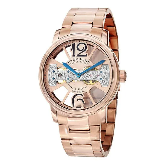 Original Stuhrling Original Legacy Rose Goldtone Dial Mens Watch M15450 JMS always Rings